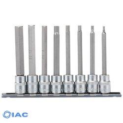 LONG METRIC HEX. SOCKET BIT SET, 3/8" SQ. DR., 100 16286