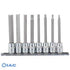 LONG METRIC HEX. SOCKET BIT SET, 3/8" SQ. DR., 100 16286