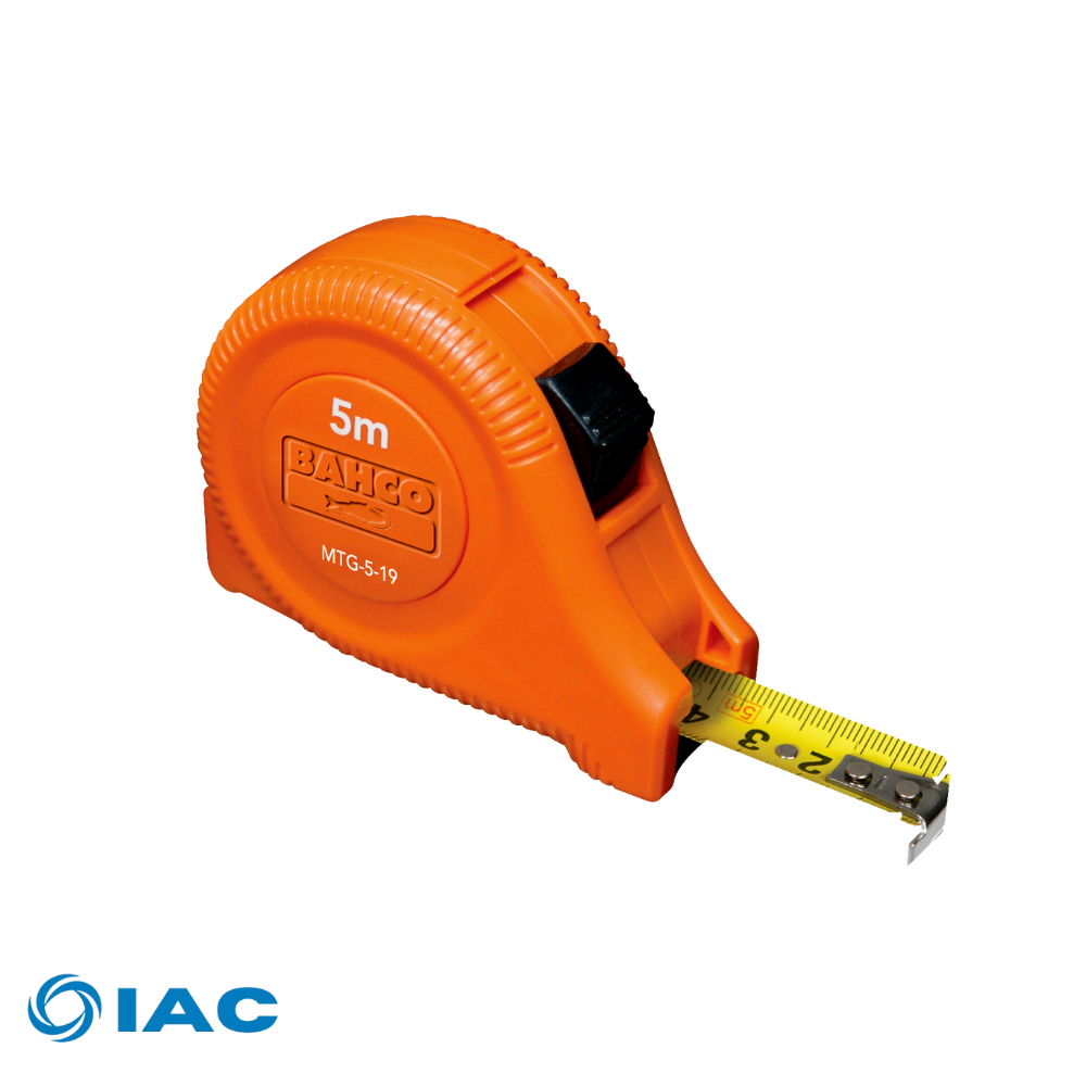 BAHCO MTG-8-25-E – METRIC/IMPERIAL SHORT MEASURING TAPE WITH POSITIVE LOCKING BUTTON 8 M