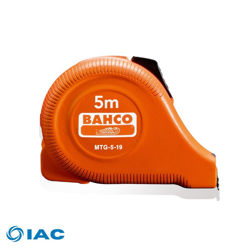 BAHCO MTG-8-25-E – METRIC/IMPERIAL SHORT MEASURING TAPE WITH POSITIVE LOCKING BUTTON 8 M