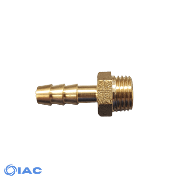 MALE TAPERED HOSE TAIL 1/4" TO 10MM BRASS CODE: HT1438