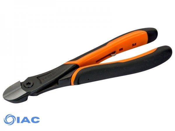 BAHCO 21HDG-180 – ERGO™ HEAVY DUTY SIDE CUTTING PLIERS WITH SELF OPENING 2-COMPONENT HANDLE AND PHOSPHATE FINISH 180 MM