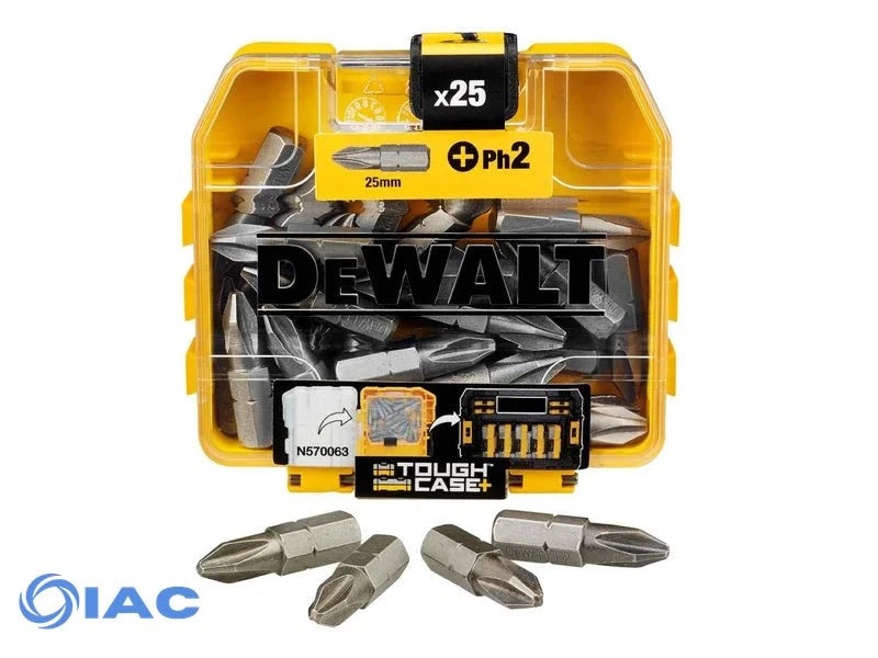 DEWALT HEX SHANK PH2 SCREWDRIVER BIT 25 pk