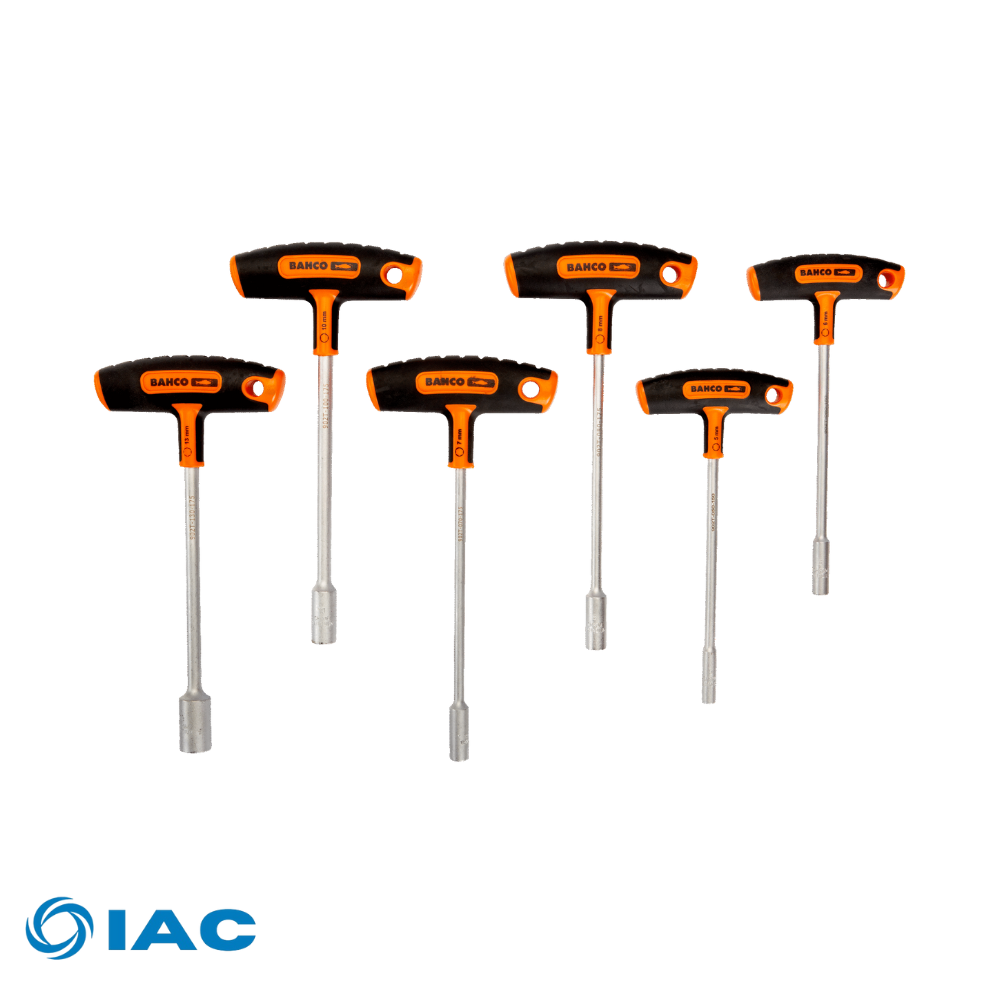 BAHCO 903T-3 – HEX NUT DRIVER SET WITH T-HANDLE GRIP 5-13 MM – 6 PCS