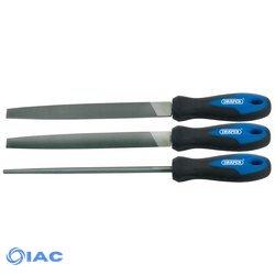 DRAPER 44963 SOFT GRIP ENGINEER'S FILE SET, 200MM (3 PIECE)
