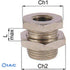 G1/2" Nickel Plated Bulkhead Connector CODE: SV12MSV