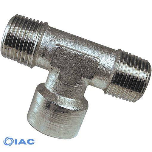 G1/8" Nickel Plated Equal Tee Male X Female X Male Thread CODE: ETMFM18