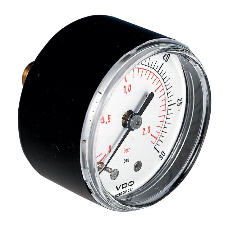 Pressure Gauge, Back Entry, Steel Case