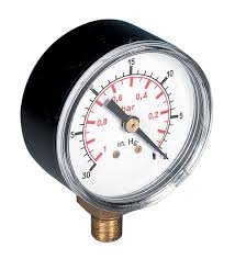 Vacuum Gauge, Bottom Entry, Steel Case