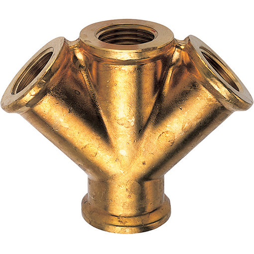 Brass Triple Outlet Female Thread BSPP