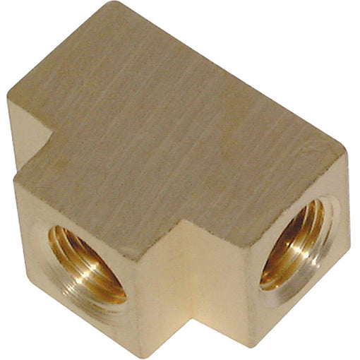 Brass Female Block Equal Tee Thread BSPT