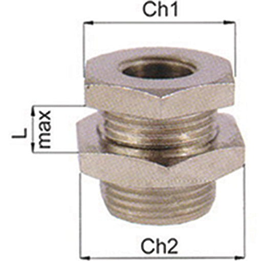 Nickel Plated Bulkhead Connectors
