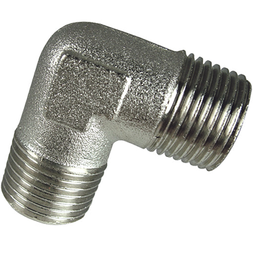 Nickel Plated Equal Elbow Male Thread BSPP