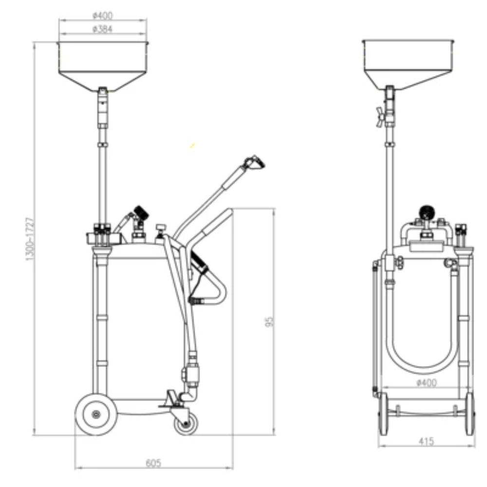 OIL DRAINER & CHANGER 90L