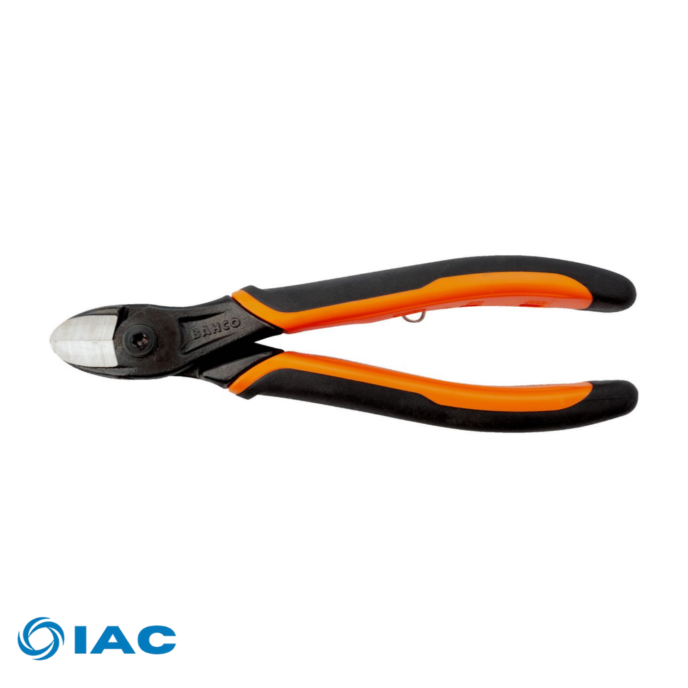 BAHCO 2101PG-160 – ERGO™ SIDE CUTTING PLIERS WITH SELF OPENING 2-COMPONENT HANDLE AND PHOSPHATE FINISH FOR PLASTIC 160 MM