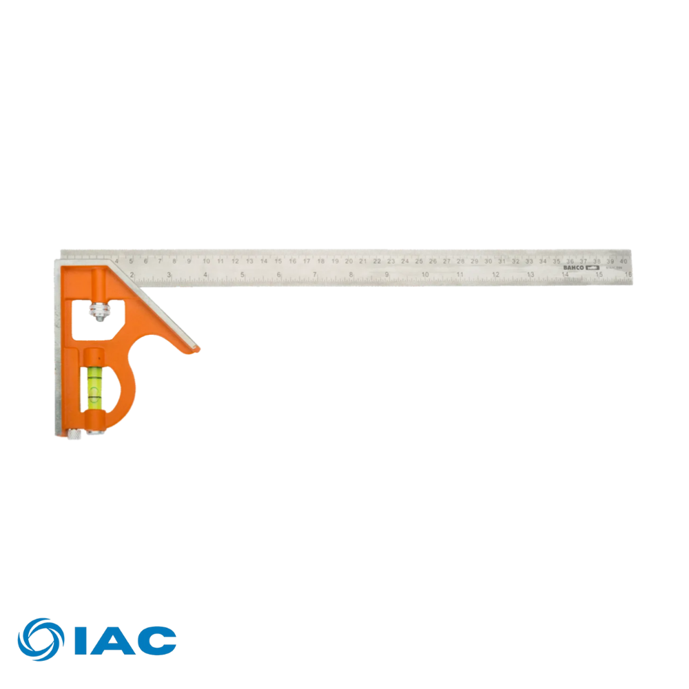 BAHCO CS300 – SLIDING COMBINATION SQUARE WITH METAL SCRIBER 300 MM