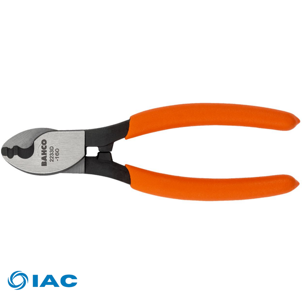 BAHCO 2233D-160 – CABLE CUTTING/STRIPPING PLIERS WITH PVC COATED HANDLES FOR CU AND AL CABLES 160 MM