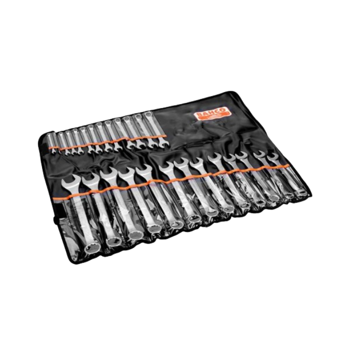 BAHCO 111M/26T – METRIC FLAT COMBINATION WRENCH SET – 26 PCS/POUCH