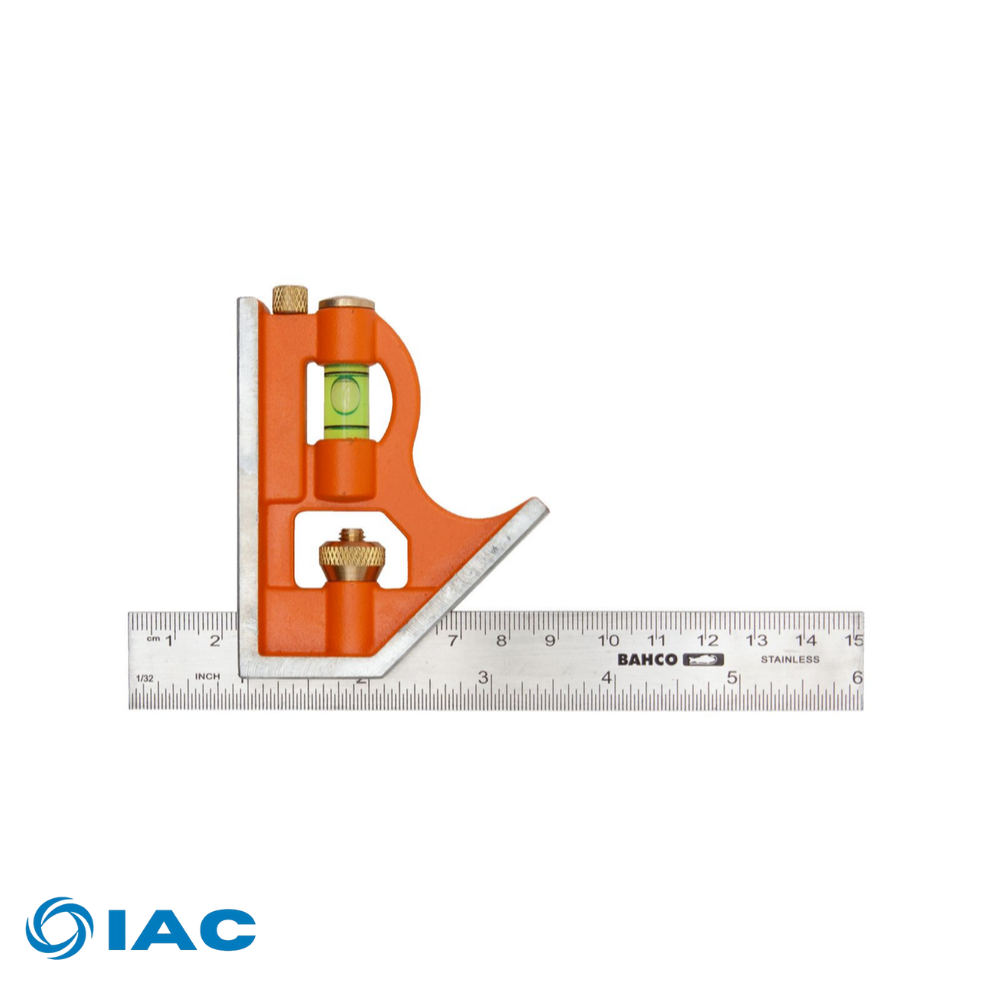 BAHCO CS150 – SLIDING COMBINATION SQUARE WITH METAL SCRIBER 150 MM