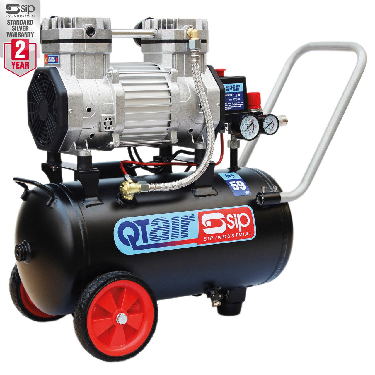 SIP 1.5hp 24ltr Ultra Low Noise Compressor QT DD