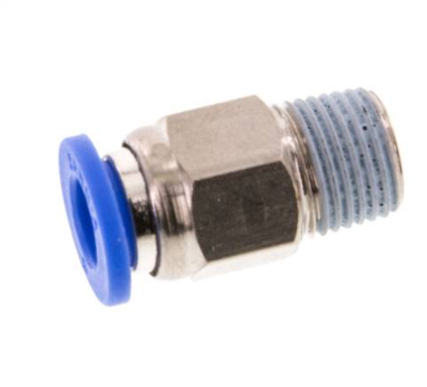 Male Stud Thread BSPT R1/8" X 6mm Tube APC6-01