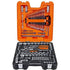 BAHCO S138 – 1/4 3/8 AND 1/2″ SQUARE DRIVE SOCKET SET WITH COMBINATION WRENCHES/SCREWDRIVER BITS – 138 PCS/CASE