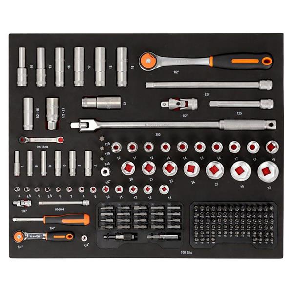 BAHCO Heavy Duty 26" Campaign Trolley with Tools, 215 Piece Kit