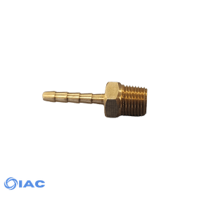 MALE TAPERED HOSE TAIL 1/4" TO 6MM BRASS CODE: HT1414