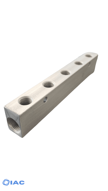 Aluminium Distribution Manifold – Ports Two Sides DMD121012