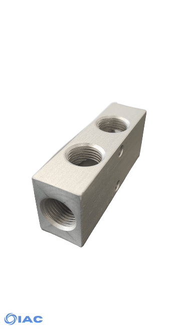 ALUMINIUM DISTRIBUTION MANIFOLD, 2+2 PORTS, 1/2" IN, 1/2" OUT CODE: DMD12412