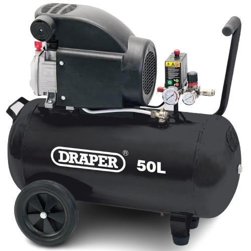 Draper 50L Direct Drive Compressor With 8 Piece Kit