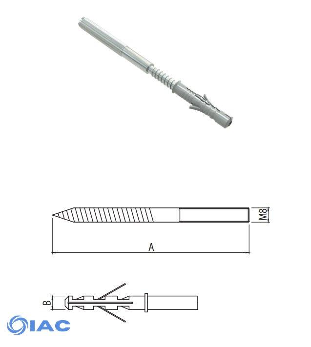 Rawlplug threaded bar