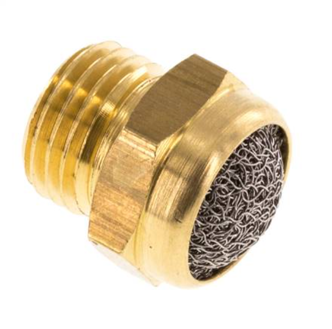 Silencer wire mesh, Brass, Thread BSPP 1/4" CODE: 2 SE P