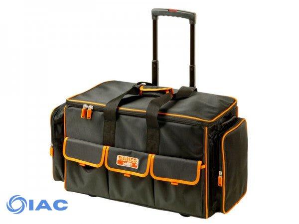 BAHCO 4750FB2W-24A – 73 L WHEELED FABRIC TOOL BAG WITH TELESCOPIC HANDLE 385 MM X 325 MM X 665 MM