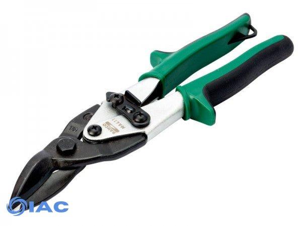 BAHCO MA411 – RIGHT CUT AVIATION SHEAR WITH INCREASED POWER BY LEVER ACTION AND GREEN COLOUR CODED HANDLE UP TO 1.5 MM 250 MM