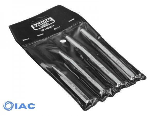 BAHCO 3735NS/4 – CENTRE PUNCH SET WITH CHROME FINISH – 4 PCS/WALLET