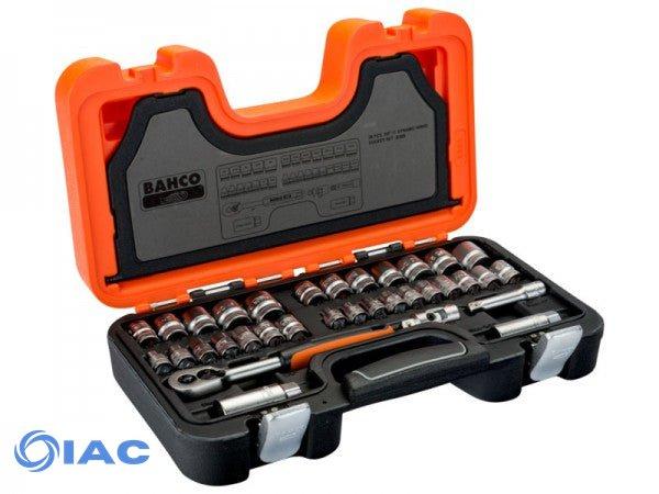 BAHCO S380 – 3/8″ SQUARE DRIVE SOCKET SET WITH METRIC/IMPERIAL HEX PROFILE – 38 PCS/CASE