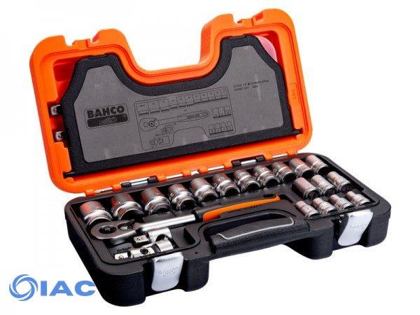 BAHCO S240 – 1/2″ SQUARE DRIVE SOCKET SET WITH METRIC HEX PROFILE AND RATCHET – 24 PCS/CASE