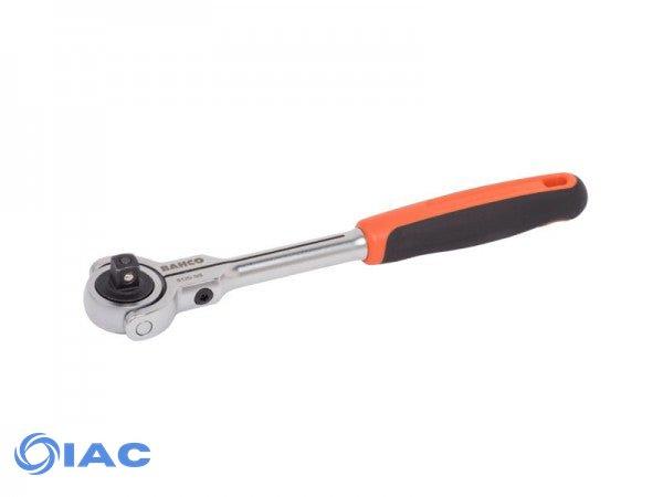 BAHCO 8120-3/8 – 3/8″ SWIVEL HEAD RATCHET WITH 72 TEETH AND 5° ACTION ANGLE 223 MM