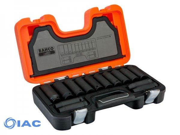 BAHCO DD/S14 – 1/2″ SQUARE DRIVE MIXED IMPACT SOCKET SET WITH METRIC HEX PROFILE AND PHOSPHATE FINISH – 14 PCS