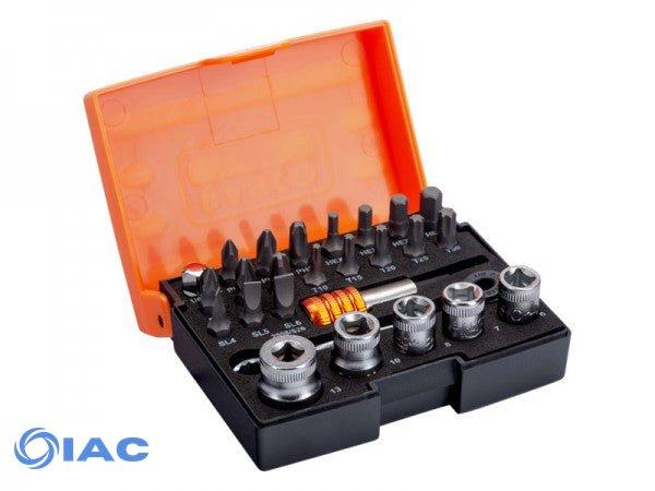 BAHCO 2058/S26 – 1/4″ STANDARD BIT AND SOCKET SET FOR SLOTTED/PHILLIPS/POZIDRIV/TORX®/HEX HEAD SCREW – 26 PCS