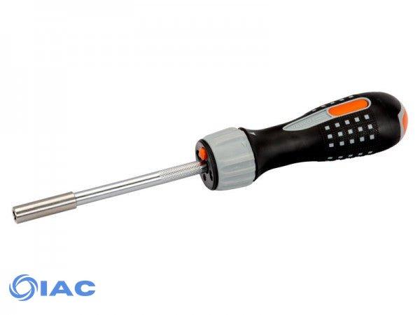 BAHCO 808050L – 1/4″ HEX LED LIGHT SCREWDRIVER WITH RATCHETING GRIP FOR PHILLIPS/POZIDRIV/SLOTTED 135 MM