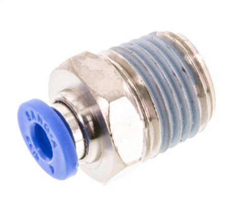 Male Stud Thread BSPT R1/4" X 4mm Tube APC4-02