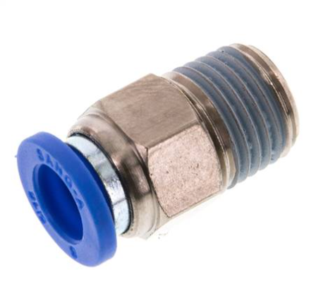 Male Stud Thread BSPT R1/4" 8mm Tube APC8-02