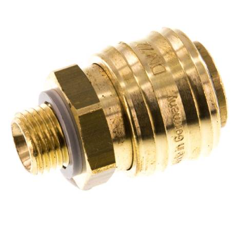 Coupling socket (NW7,2) G 1/4"(male thread), Brass KDG 14 NW7