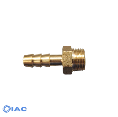 MALE TAPERED HOSE TAIL 1/4" TO 6MM BRASS HT1814