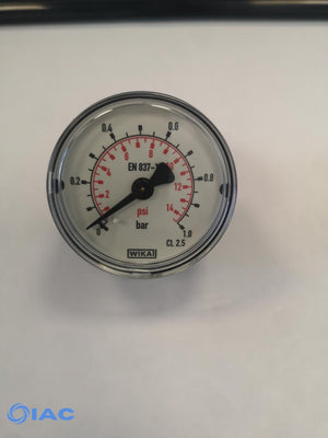 Pressure gauge horizontal 50mm 0 - 1 bar 1/4" MW150