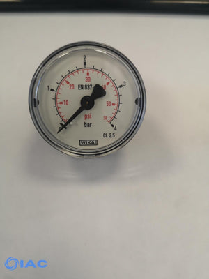 Pressure gauge horizontal 50mm 0-4 bar 1/4" MW450