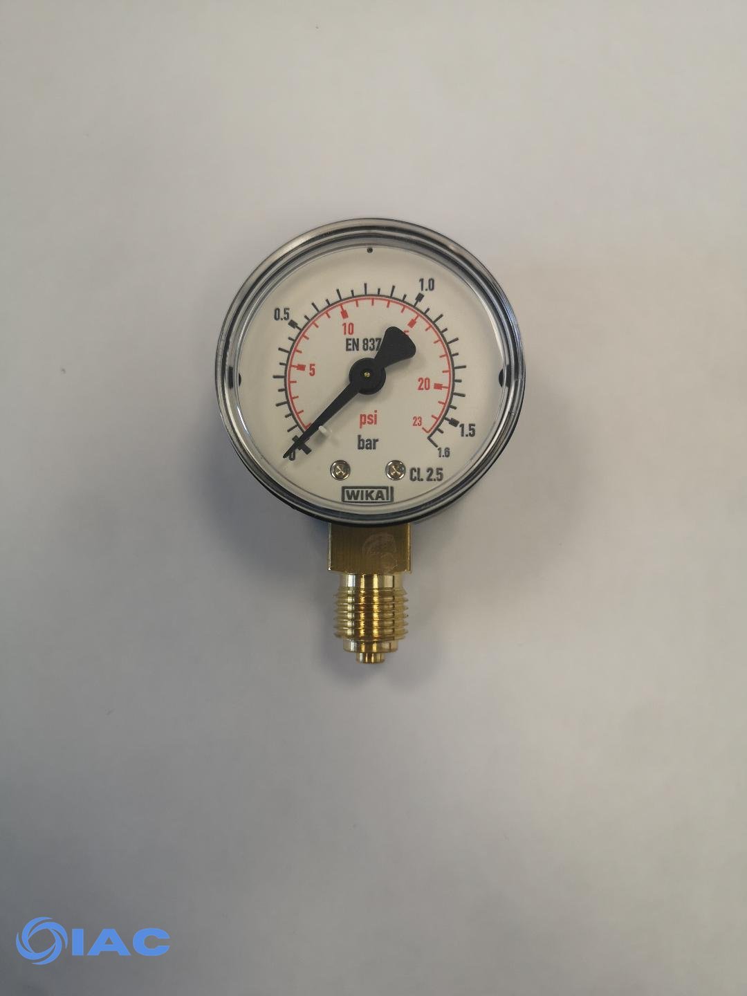 Vertical pressure gauge 50mm 0 to 1.6 bar 1/4" MS1.650