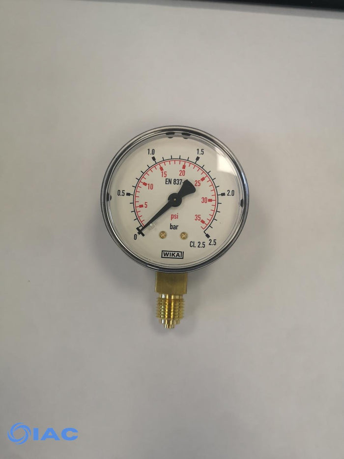 Vertical pressure gauge 63mm 0 to 2.5 bar G 1/4" MS2.563